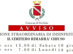 Avviso Asm Cimitero operazione straordinaria di disinfestazione estate 2018 3