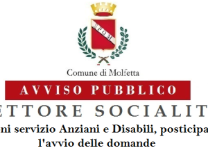 Avviso Pubblico Socialità buoni servizio Anziani e Disabili posticipato lavvio delle domande