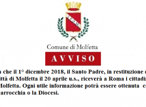 Avviso Santo Padre