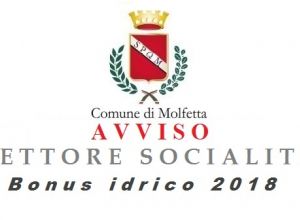 Avviso pubblico Socialita bonus idrico 2018