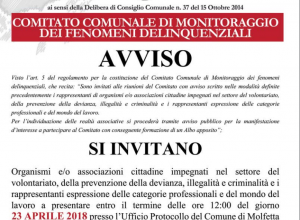 Manifesto f comitato fenomeni delinquenziali