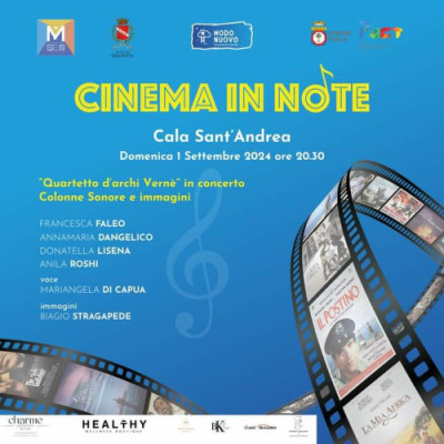 CINEMA IN NOTE: Musica e Cinema in Riva al Mare -  Domenica 1 Settembre 2024 ...