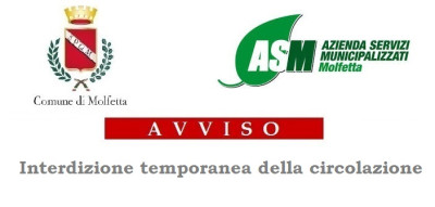 Avviso Asm avviso interdizione temporanea della Circolazione