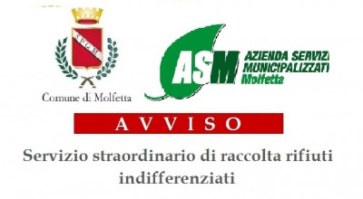 Avviso Asm conferimento straordinario rifiuti agro molfettese 1