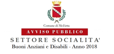 Avviso Pubblico Socialità Buoni Anziani e Disabili 2018