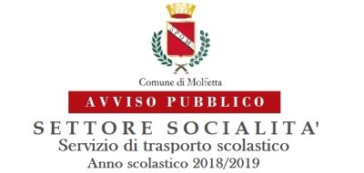 Avviso Pubblico Socialità Servizio di trasporto scolastico Anno 2018 2019