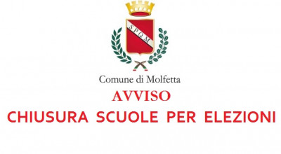 Avviso chiusura scuole per elezioni