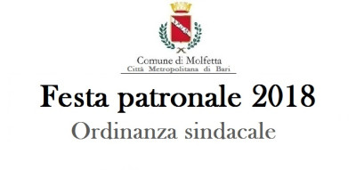 Festa patronale 2018 ordinanza sindacale 1