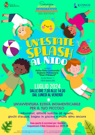 Iscrizioni aperte per “Un’Estate Splash al Nido” presso l&r...