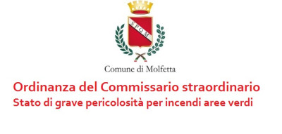 Ordinanza del Commisario straordinario stato di grave pericolosità per...