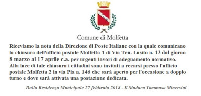 Poste italiane comunicato 14