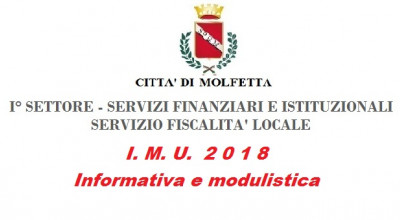 Settore I Servizi Finanziari e Istituzionali Imu 2018 1