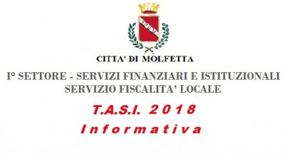 Settore I Servizi Finanziari e Istituzionali TASI 2018