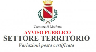 Settore territorio avviso variazioni posta certificata