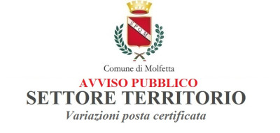 Settore territorio avviso variazioni posta certificata