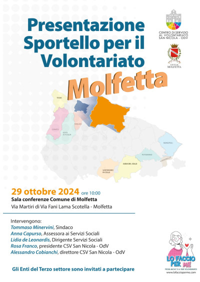 Presentazione Sportello per il Volontariato