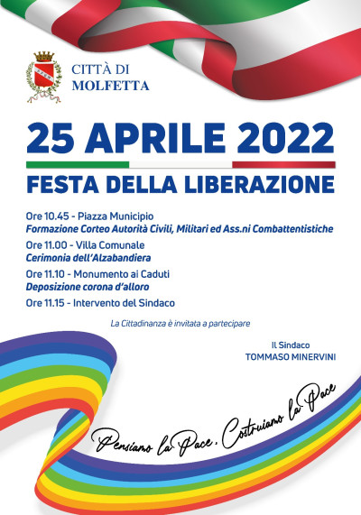 Celebrazione 25 aprile - Festa della Liberazione - Il programma