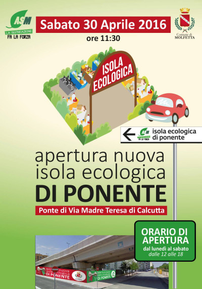 locandina inaugurazione isola ecologica