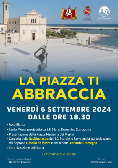 Venerdì 6 settembre presentazione della nuova piazza Madonna dei Martiri